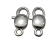 Zamak Lobster Claw Clasps-FI-7003-30mm-SILVER