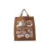 Brown Cotton Tote Bag with New York