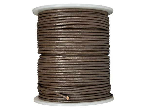 Round Leather Cord - Hazelnut - 1.5mm