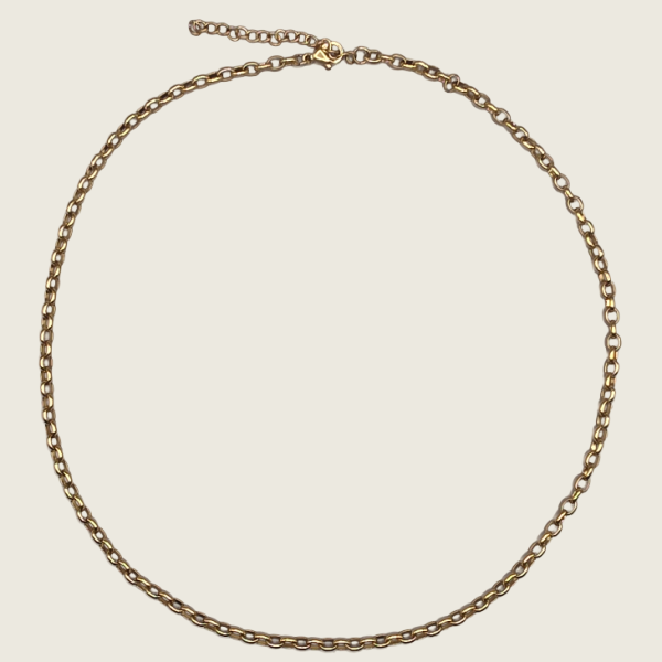 Semicircle Wire Dendritic Pearl Necklace - Gold - 3mm - Item 995