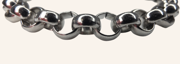 Semicircle Wire Belcher Chain Bracelet - Silver - 6mm - Item 988