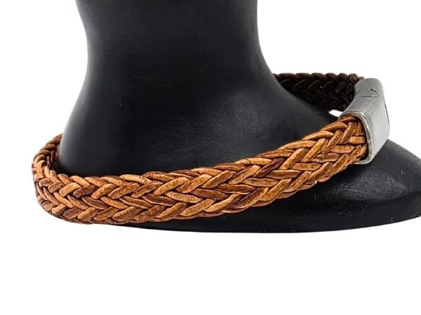 Spiral Braided Leather Bracelet - Style 324