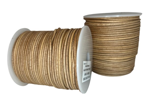 Round leather cord-2mm- Vintage Light Taupe