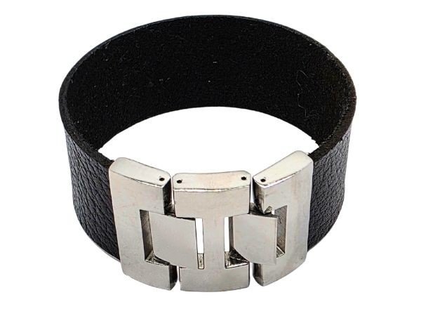Plain Flat Leather Bracelet - Style 302