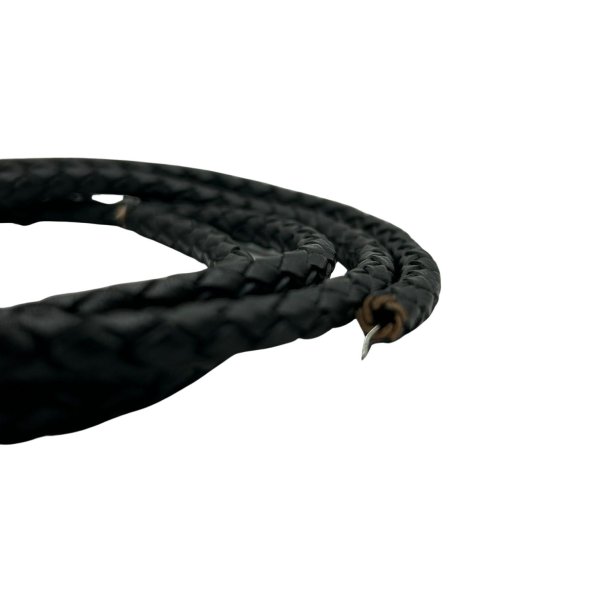 Rome Round Hollow Braided Style - 6mm - Black