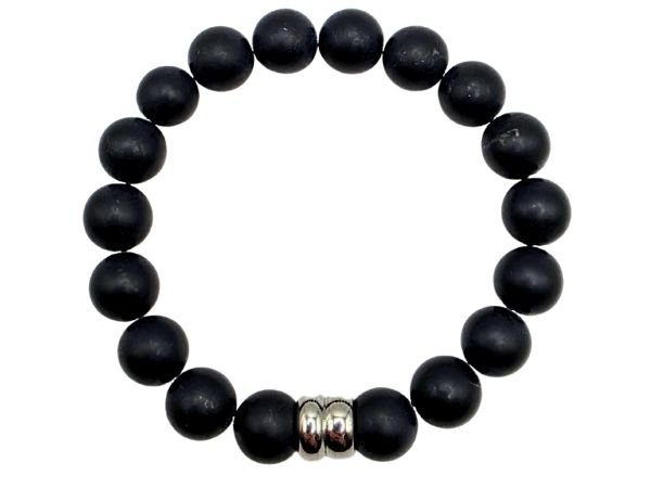 Onyx Matt Gemstone Bracelet: Style-600 (10mm)