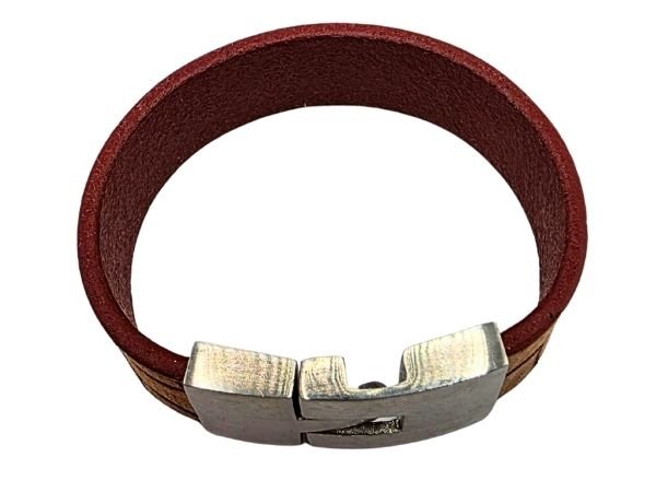 Plain Flat Leather Bracelet - Style 298