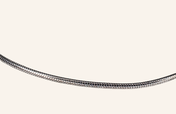 Soft Round Snake Chain Bracelet - Silver - 1mm - Item 901