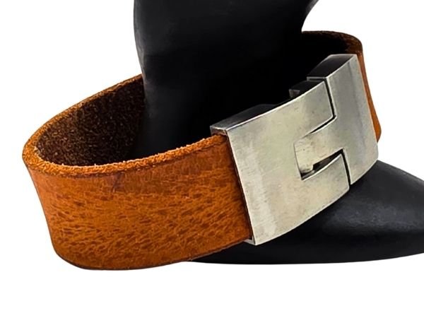 Plain Flat Leather Bracelet - Style 309