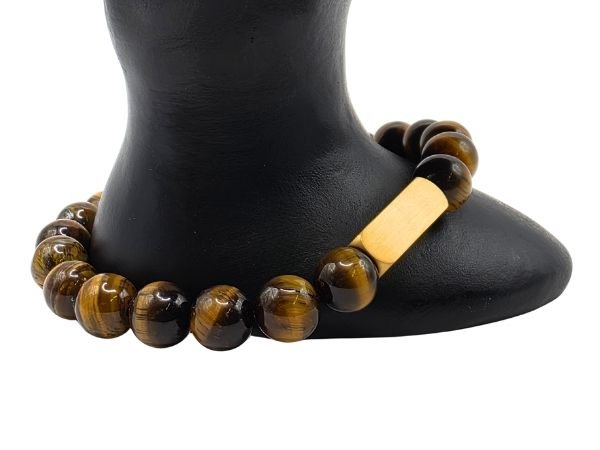 Tiger Eye Gemstone Bracelet: Style-509 (8mm)