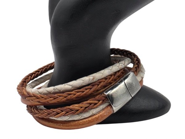Combination Leather Bracelet - Style 240