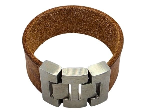 Plain Flat Leather Bracelet - Style 312