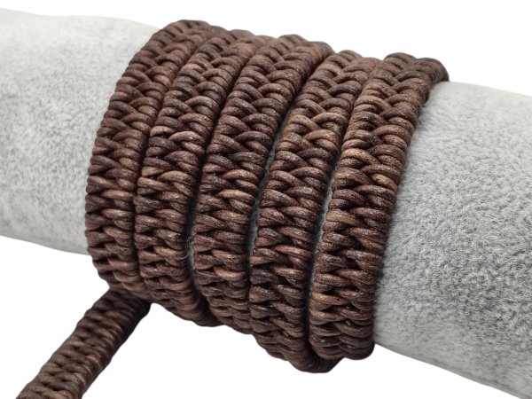 Arizona Style Oval Braided -12*5MM - Vintage Brown