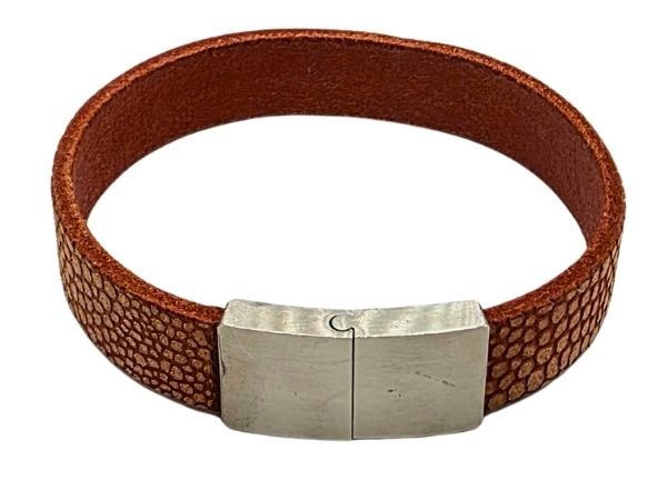 Plain Flat Leather Bracelet - Style 321