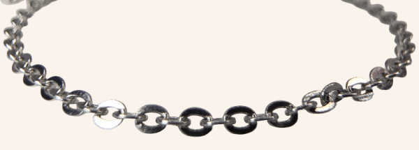 Cable Link Chain Bracelet - Silver - 1mm - Item 992