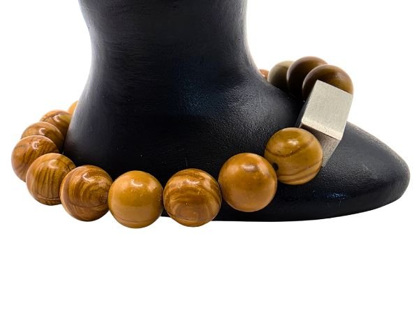 Wood Grain Gemstone Bracelet: Style-513 (8mm)