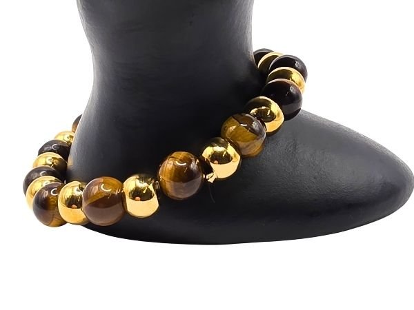 Tyger Eye Gemstone Bracelet: Style-510 (8mm)