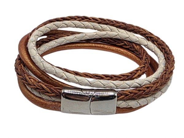 Combination Leather Bracelet - Style 240
