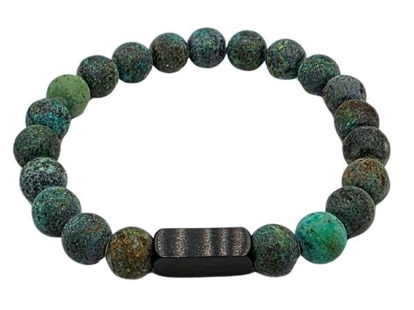 Serpentine Gemstone Bracelet: Style-529 (8mm)