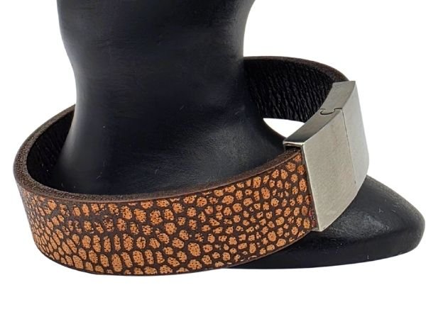 Plain Flat Leather Bracelet - Style 320