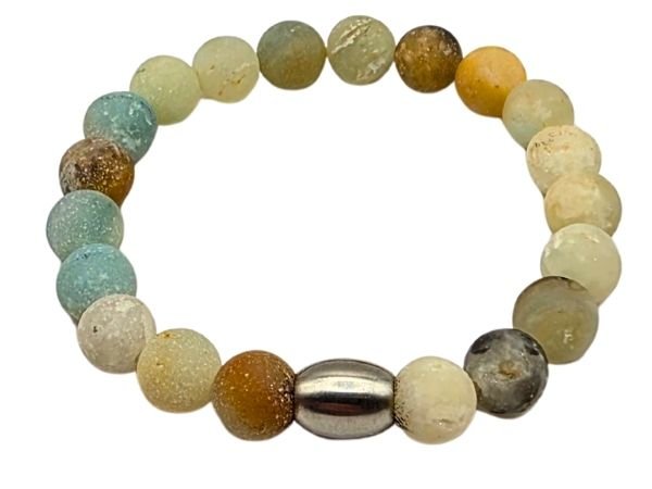 Amazonite Matt Gemstone Bracelet: Style-567 (8mm)
