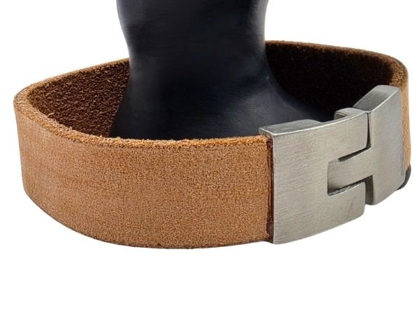 Plain Flat Leather Bracelet - Style 292