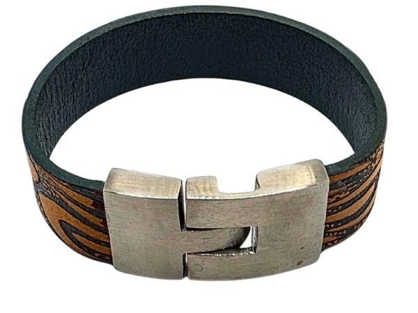 Plain Flat Leather Bracelet - Style 301