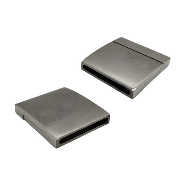 Stainless Steel Magnetic Clasp: MGST-163 20*2mm (steel matt)
