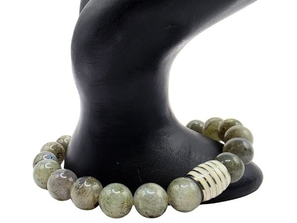 Labradonite Gemstone Bracelet: Style-544 (10mm)