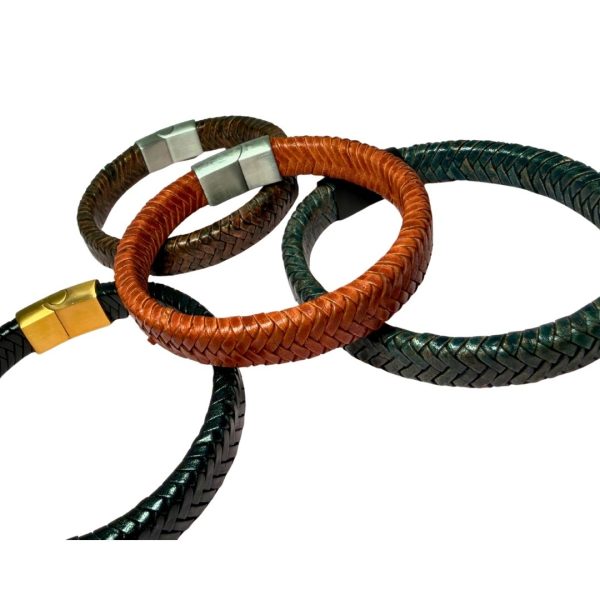 Walnut Braided Leather Cord - 12x6mm - Coffee Brown