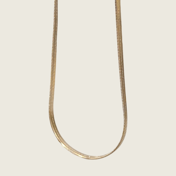 Herringbone Necklace - Gold - 2mm - Item 902