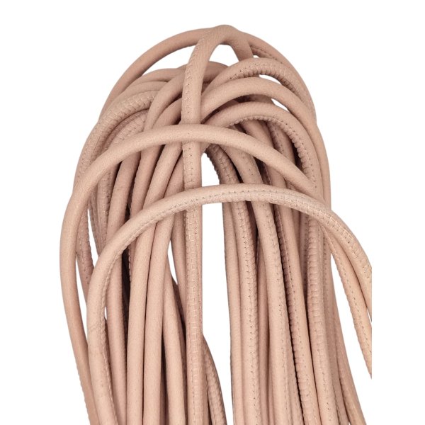 Real Round Nappa Leather Cord - Rose 5mm
