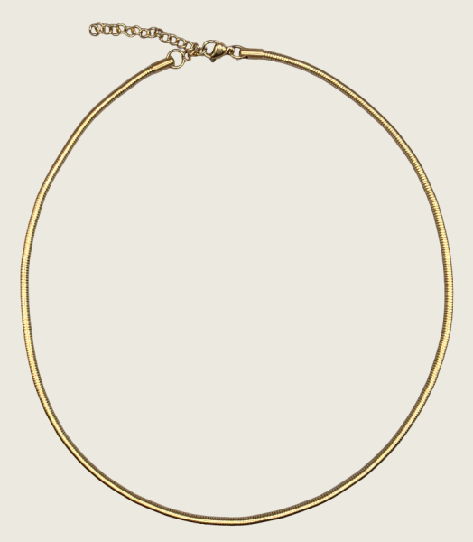 Soft Round Snake Chain Necklace - Gold - 3mm - Item 901