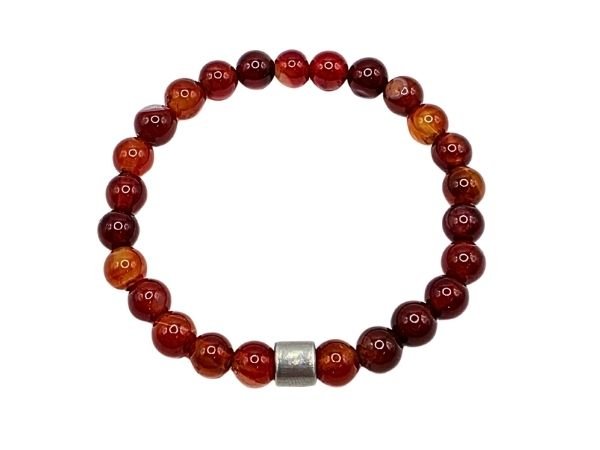 Carnelian Gemstone Bracelet: Style-505 (6mm)