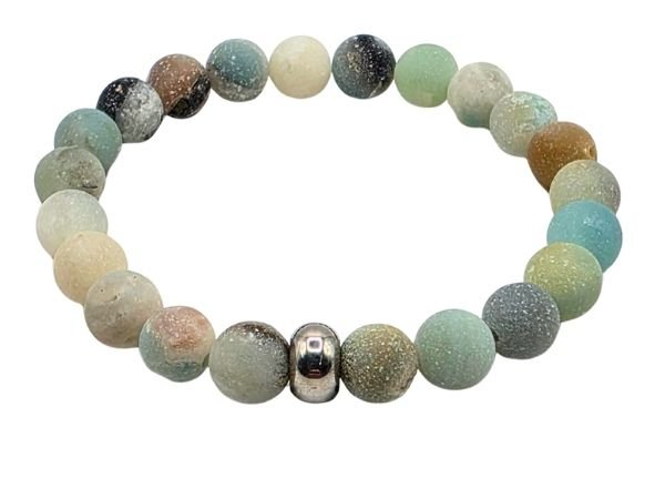 Amazonite Gemstone Bracelet: Style-543 (8mm)