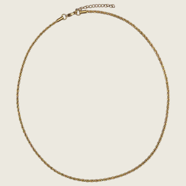 Rope Chain Necklace - Gold - 3mm - Item 906