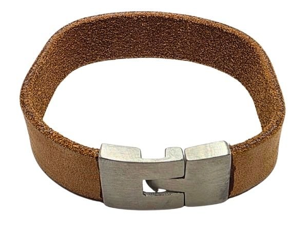 Plain Flat Leather Bracelet - Style 292