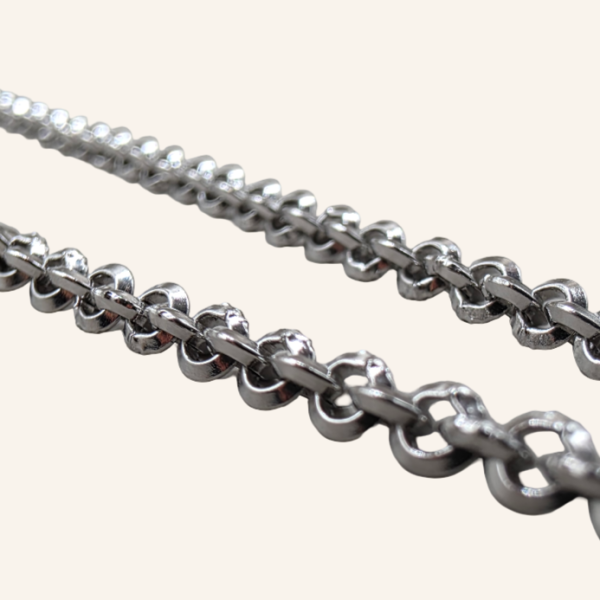 Semicircle Wire Belcher Chain Necklace - Silver - 2mm - Item 988