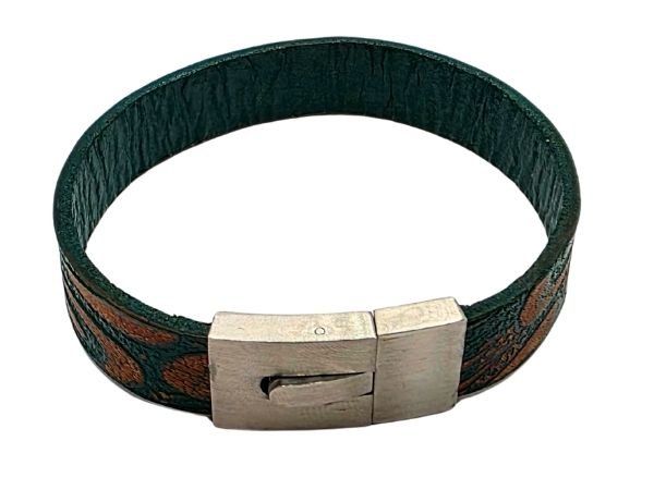 Plain Flat Leather Bracelet - Style 306