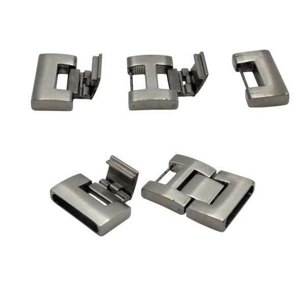 Stainless Steel Snap Lock: MGST-52 20x3.5mm (Matt Steel)