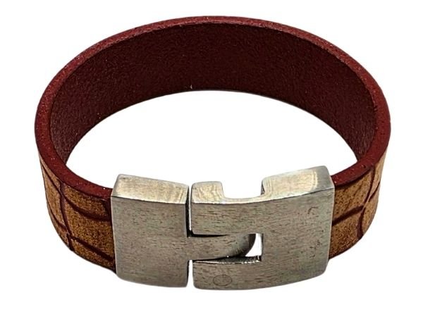 Plain Flat Leather Bracelet - Style 298