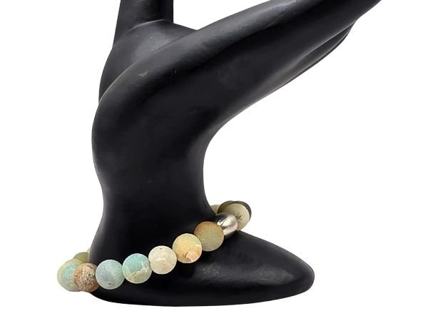 Amazonite Matt Gemstone Bracelet: Style-567 (8mm)