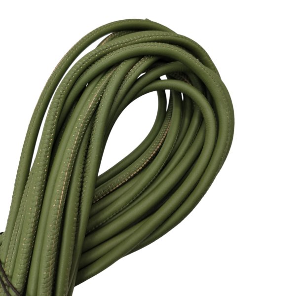 Real Round Nappa Leather Cord - Light Green 5mm