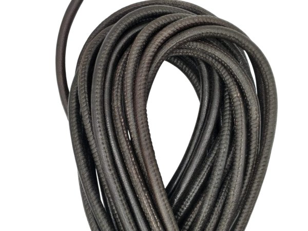 Real Round Nappa Leather Cord - Coffee Brown 5mm