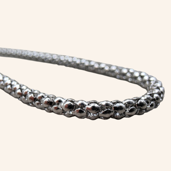Popcorn Chain Necklace - Silver - 3mm - Item 905