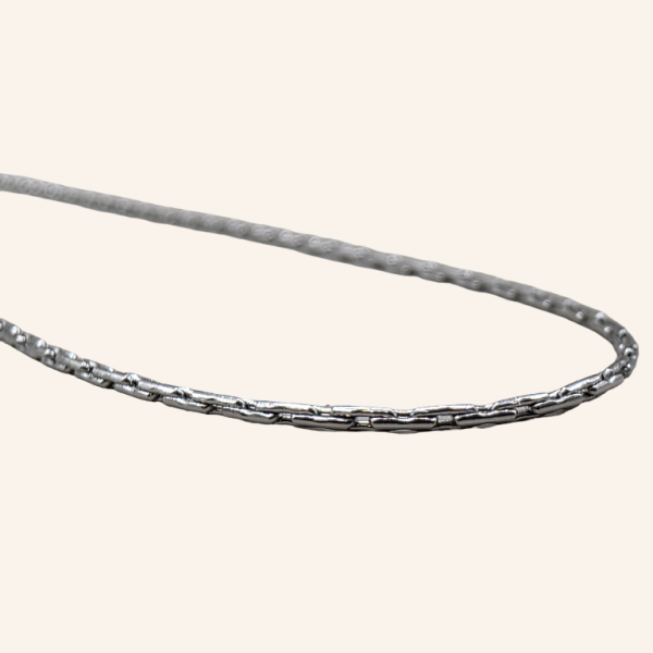 Square Boston Chain Necklace - Silver - 1mm - Item 985