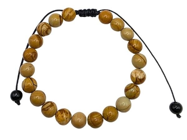Wood Grain Gemstone Bracelet: Style-514 (8mm)