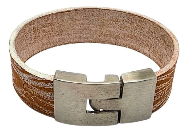Plain Flat Leather Bracelet - Style 311