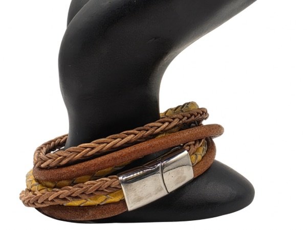 Combination Leather Bracelet - Style 238