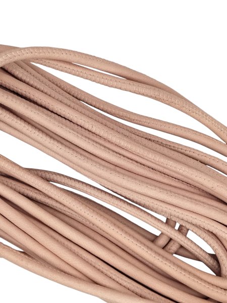 Real Round Nappa Leather Cord - Rose 5mm